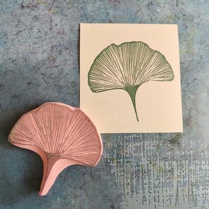Ginkgo-rubberstempel voor journaling, bladstempel voor bullet journal, Ginkgo biloba-bladstempel