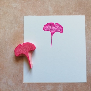 Tampon en caoutchouc feuille de ginkgo pour bullet journal, décor de feuille de scrapbooking, papeterie à la campagne, tampon de mariage exotique, impression de maison de ferme