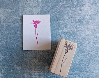 Cornflower stamp for greeting card, wild flower print, botanical bullet journal, DIY romantic wall decor, eco friendly gift, 2022 calendar