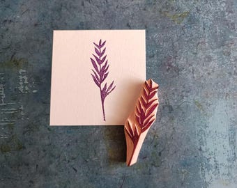 Twig rubber stamp, branch stamp, wood stamping, rosemary stamp, journaling stamp, botanical stamp, wild flower, floral wedding stationery