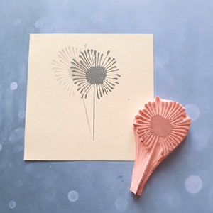 Tampon en caoutchouc pissenlit pour scrapbooking, tampon décoratif de fleur sauvage, jardin botanique, motif de tissu, estampage d’argile, souhait de fée