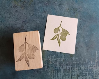 Oliven Stempel für Art Journal, Stempel für Traveler Notebook, Beerenzweig Klischee