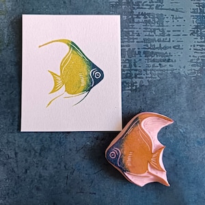 Tampon en caoutchouc de poisson pour la fabrication de cartes, tampon d'animal marin pour le scrapbooking, papeterie de la vie sauvage, trésors de l'océan, cadeau pour les amoureux de la nature,