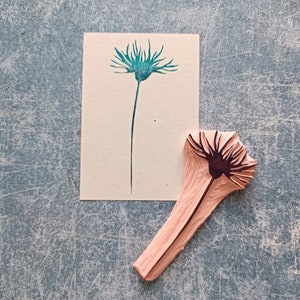 Cornflower stamp for scrapbooking, cardmaking floral supply, handmade embellishment tool image 1