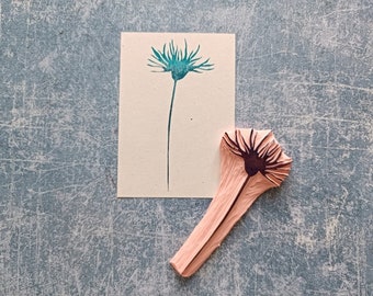Cornflower stamp for scrapbooking, cardmaking floral supply, handmade embellishment tool