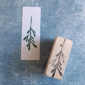 Maretak rubberstempel voor het maken van kaarten, maretak stempel voor winterwensen, kerst scrapbooking benodigdheden, vakantie briefpapier, takje stempel