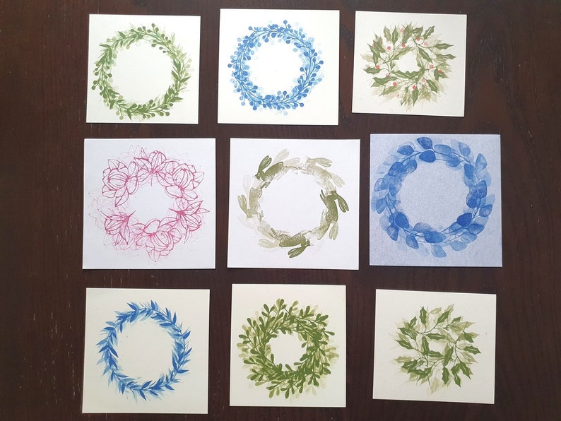 Printed ephemera pack no 14 set of 30, wreath prints, vintage style paper, snail mail insert, botanical sheet, scrapbooking design, image 8