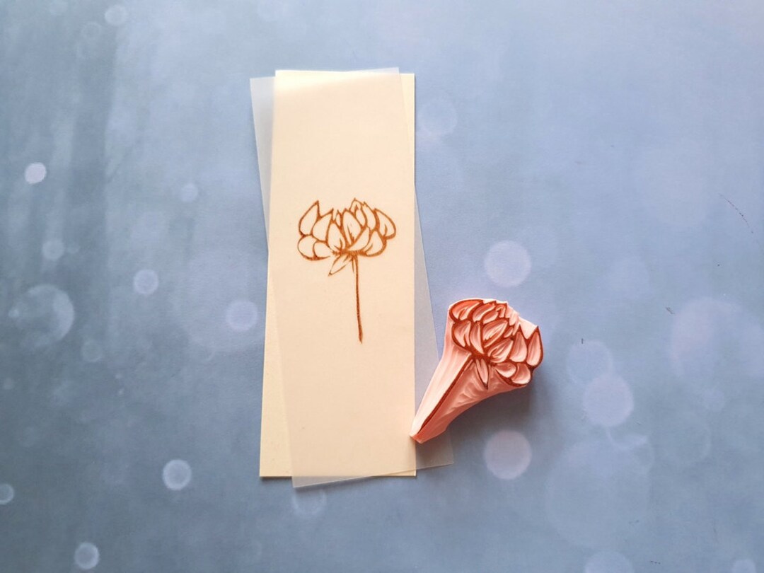 Peony Rubber Stamp for Cardmaking, Elegant Wedding Stamp, Floral Print ...