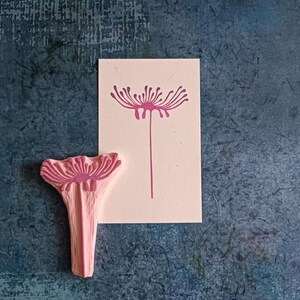 Lilly-stempel voor kaarten maken, leliestempel voor kaart met beste wensen, boerderij bloemen ephemera, botanisch briefpapier, cadeau voor ecoliefhebbers