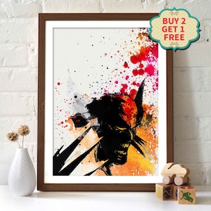 Wolverine _ Watercolor Painting Wall Art Wall Decor Art Home Decor Wall Decor