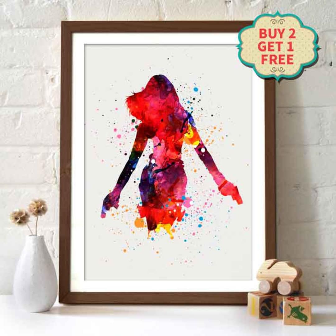 Marvel Poster - Avengers - Black Widow _ Watercolor Painting Wall Art ...