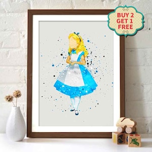 Disney Movie Poster -  Alice in Wonderland Watercolor Poster