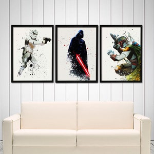 Star Wars Poster Set - Darth Vader, Boba Fett & Stormtrooper