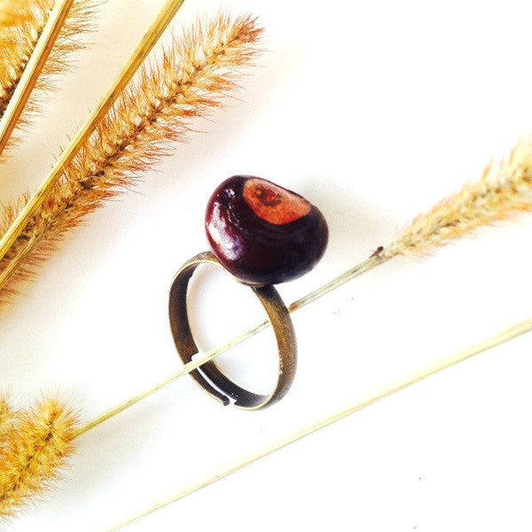 Bague MINI MARRON anneau ajustable couleur bronze par All Things Natural