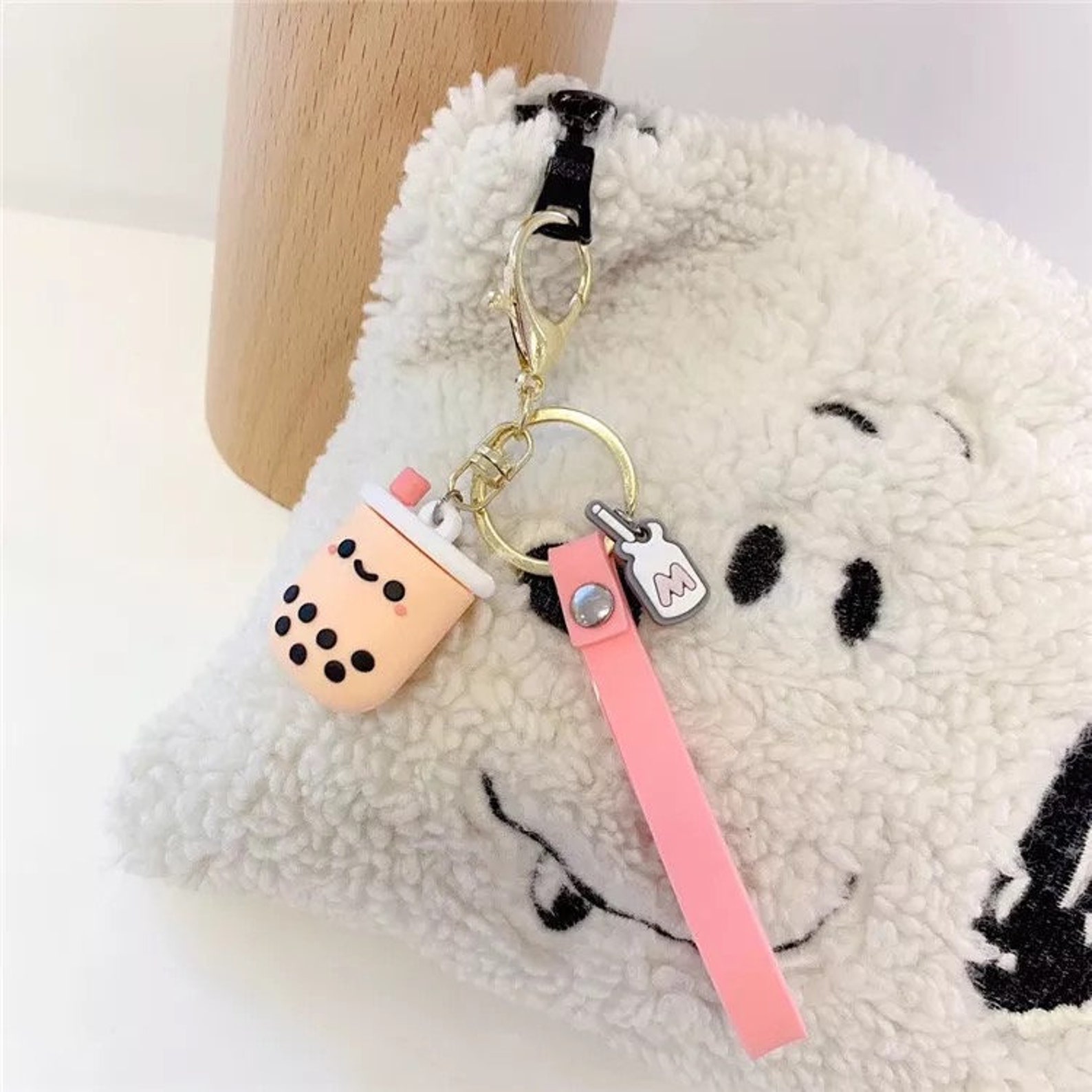 Cute Boba Keychain Etsy