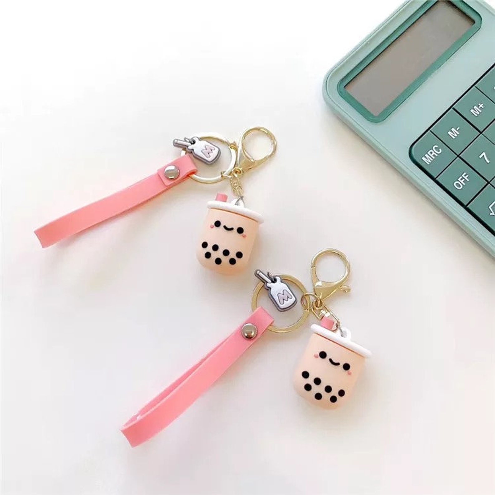 Cute Boba Keychain Etsy