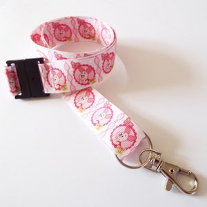 Piglet - Handmade Ribbon Lanyard / ID Holder / Badge Holder / Keychain / Teacher Gift / Gift for Her / Gift for Mum / Disney / Winnie