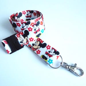 Minnie Mouse - Handmade Ribbon Lanyard / ID Holder / Badge Holder / Keychain / Teacher Gift / Gift for Her
