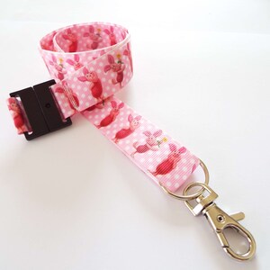 Piglet / Winnie the Pooh - Handmade Ribbon Lanyard / ID Holder / Badge Holder / Keychain / Teacher Gift / Gift for Her / Disney