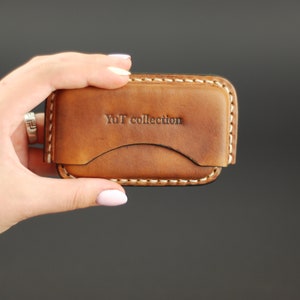 Custodia IQOS HEETS, scatola di sigarette in pelle, scatola di tabacco da uomo o da donna, accessori per fumatori in pelle di cognac