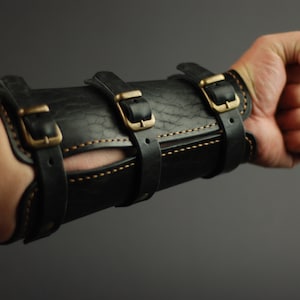 Powerful Leather Bracers.