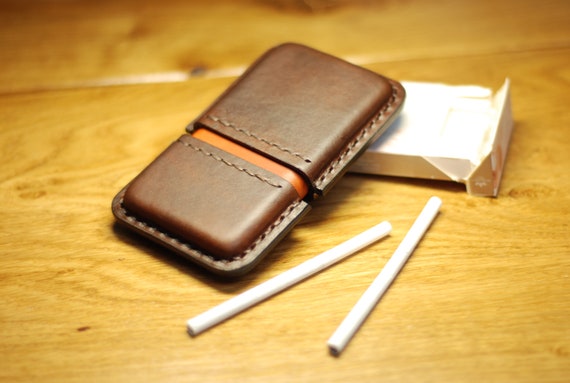 super slim cigarette holder Slim Cigarettes Case, Custom Men's Leather Tobacco Holder, Smoking  Accessory, Husband Gift