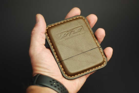 5 cigarette case Handmade Italian Leather Cigarette Case