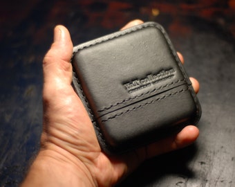 Travel cigarette case, leather cigar holder, engraved tobacco box, men&#39;s custom cigar pouch