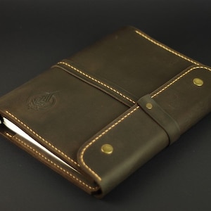 Carnet en cuir, dossier organisateur de documents, portefeuille rechargeable, détenteur de cartes personnalisées pour hommes