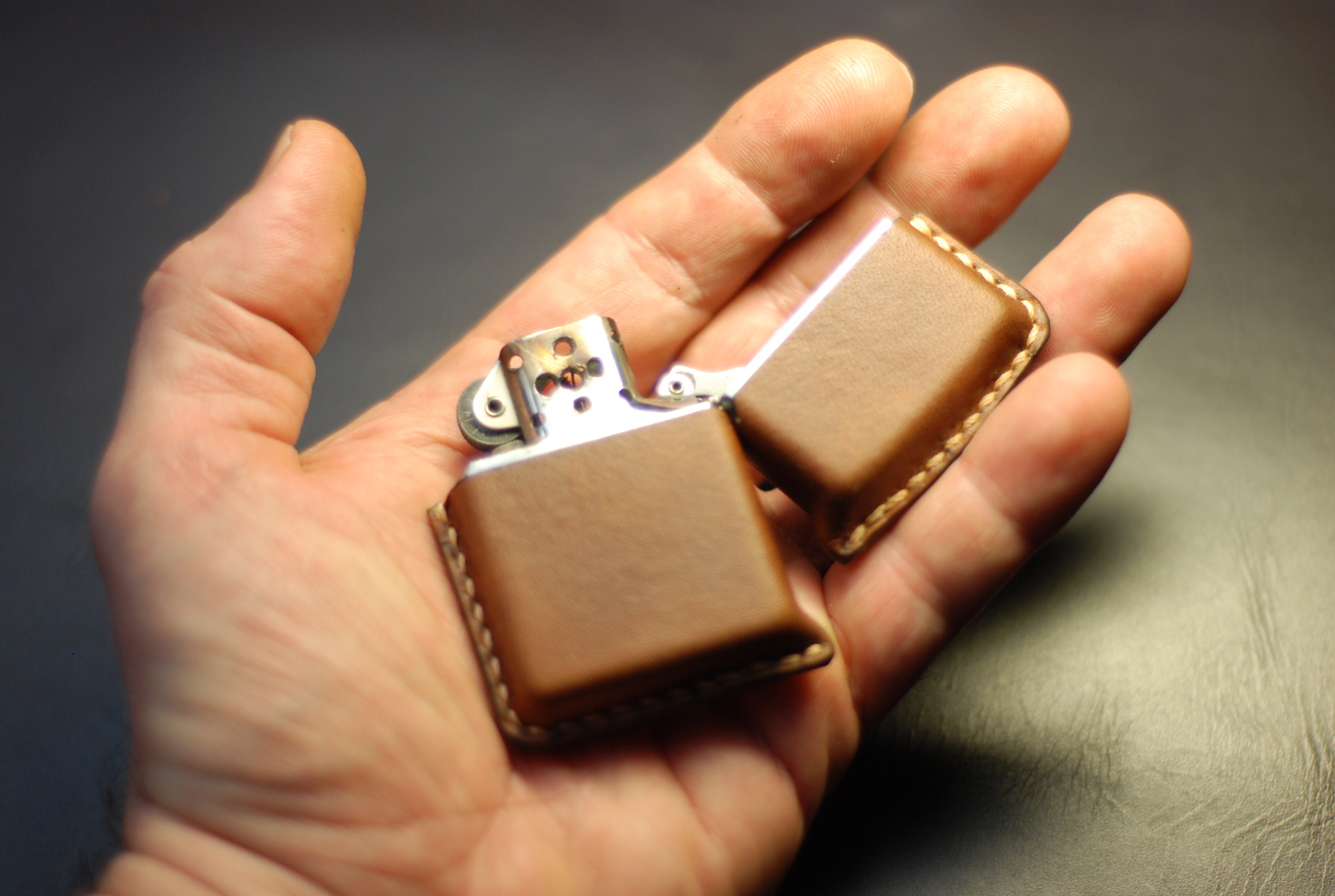 Leather Zippo Case Lighter Cover Case Minimalist Lighter Etsy UK