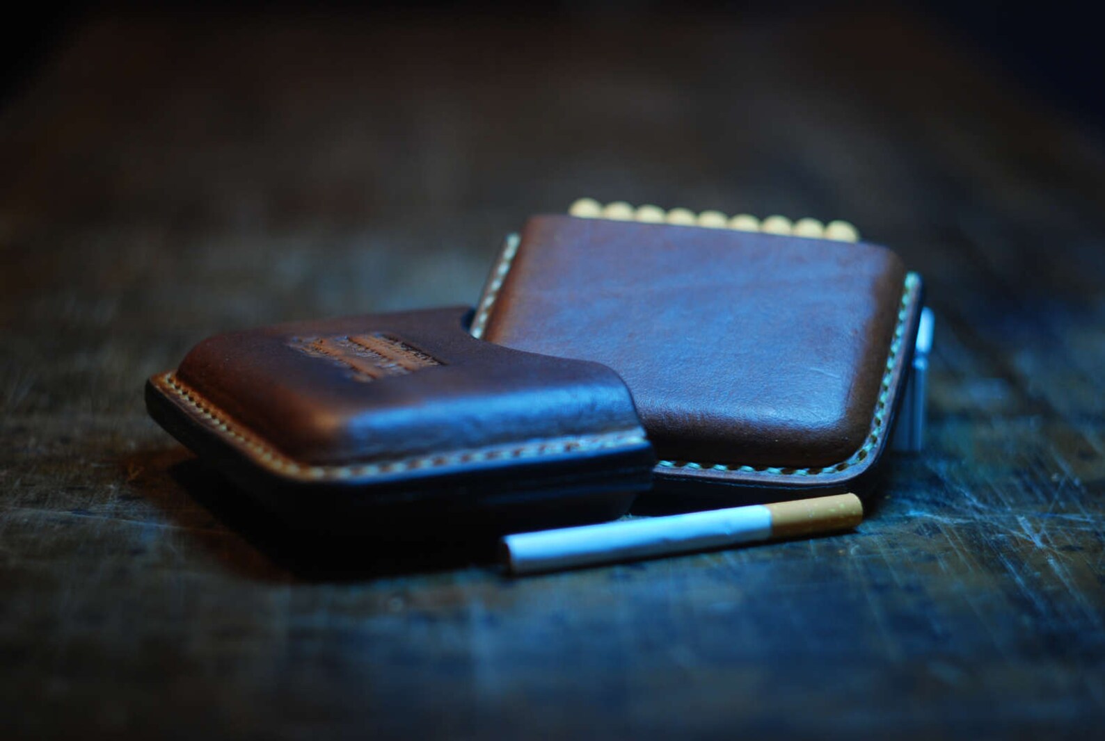 Leather Cigarette Case Engraved Tobacco Holder Men's Etsy