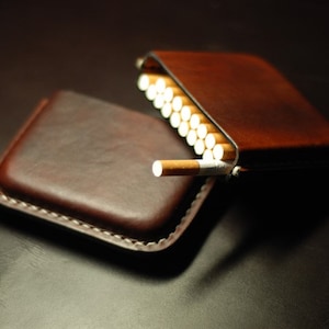 Custodia per sigarette in pelle, accessori per fumatori da uomo, porta tabacco inciso, piccola busta di sigaro