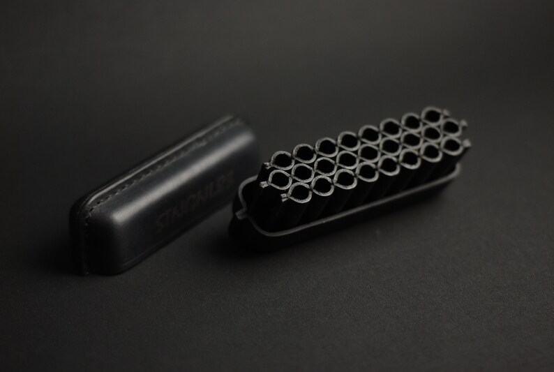 Estuche de cuero para cigarrillos, caja de cigarrillos para hombre, accesorios para fumar imagen 3