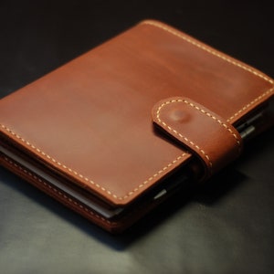 Organisateur en cuir personnalisé, étui de voyage a5, portefeuille de carte de crédit, support de document hommes en cuir cognac