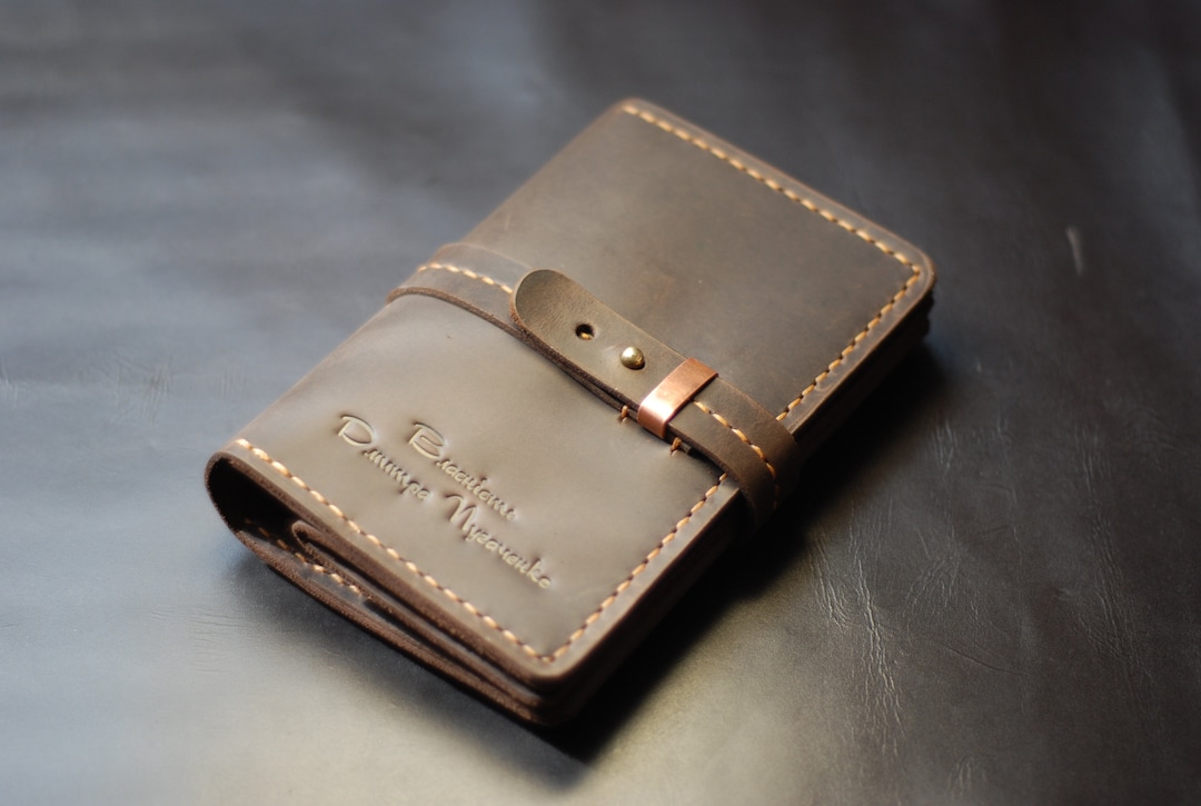 Leather Men's Wallet Money Pouch With Card Holder & Coins Etsy