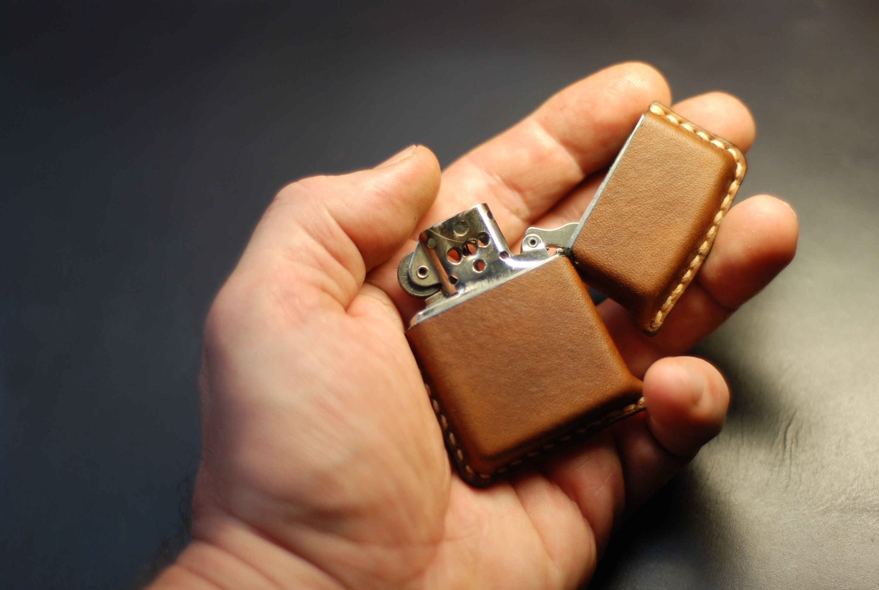 Leather Zippo Case Lighter Cover Case Minimalist Lighter Etsy UK