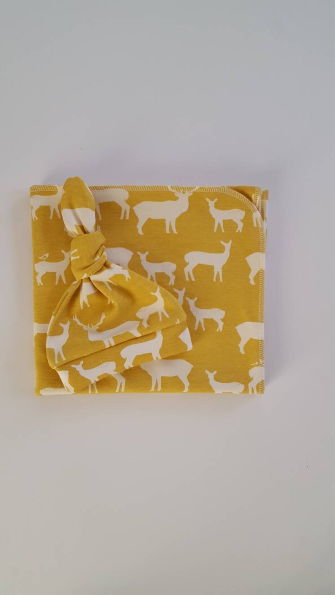 Elk Organic Swaddle Blanket & Newborn Hat Set. Set para llevar Etsy