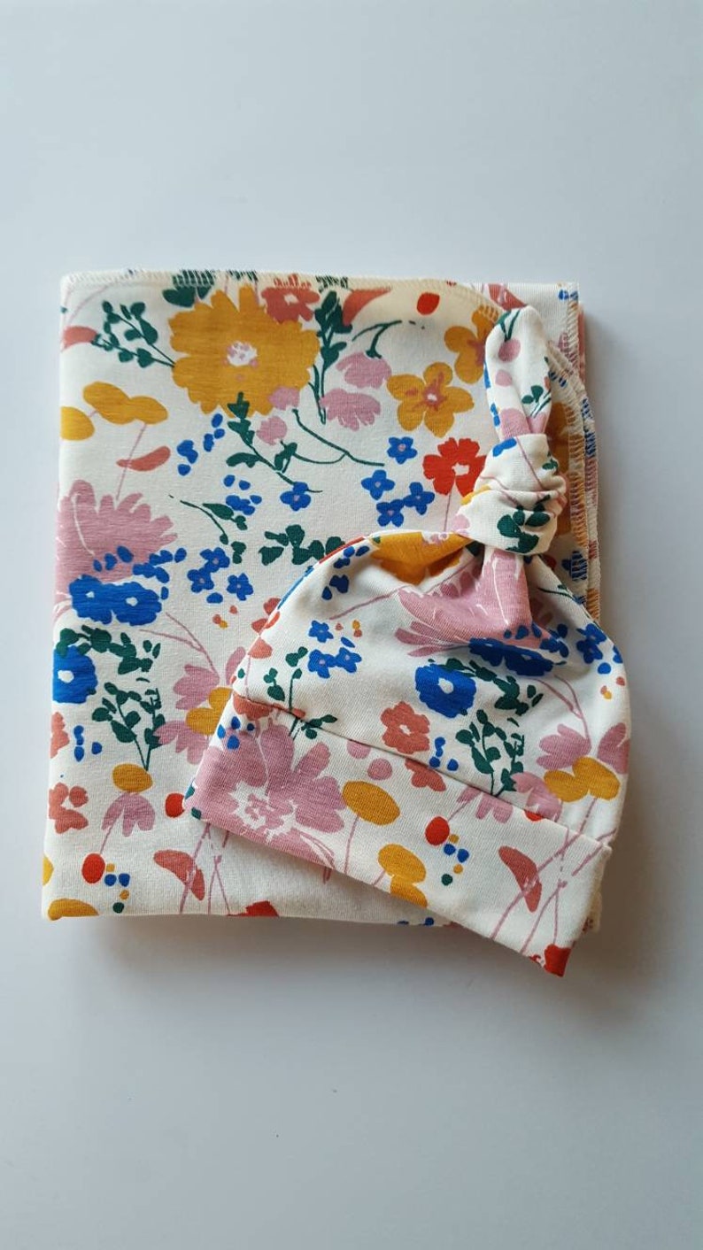 Organic Swaddle Set Newborn Leggings Newborn Hat /& Headband Newborn Girl Take Home Set Organic Swaddle Blanket Organic Baby Clothes.