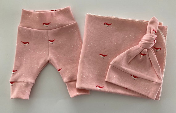 Organic swaddle and hat set sale
