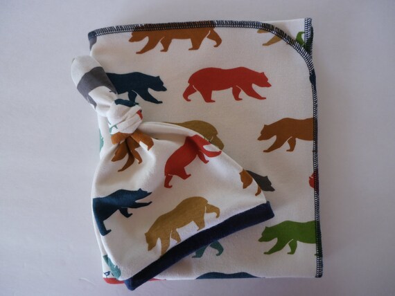 Organic swaddle and hat set hotsell