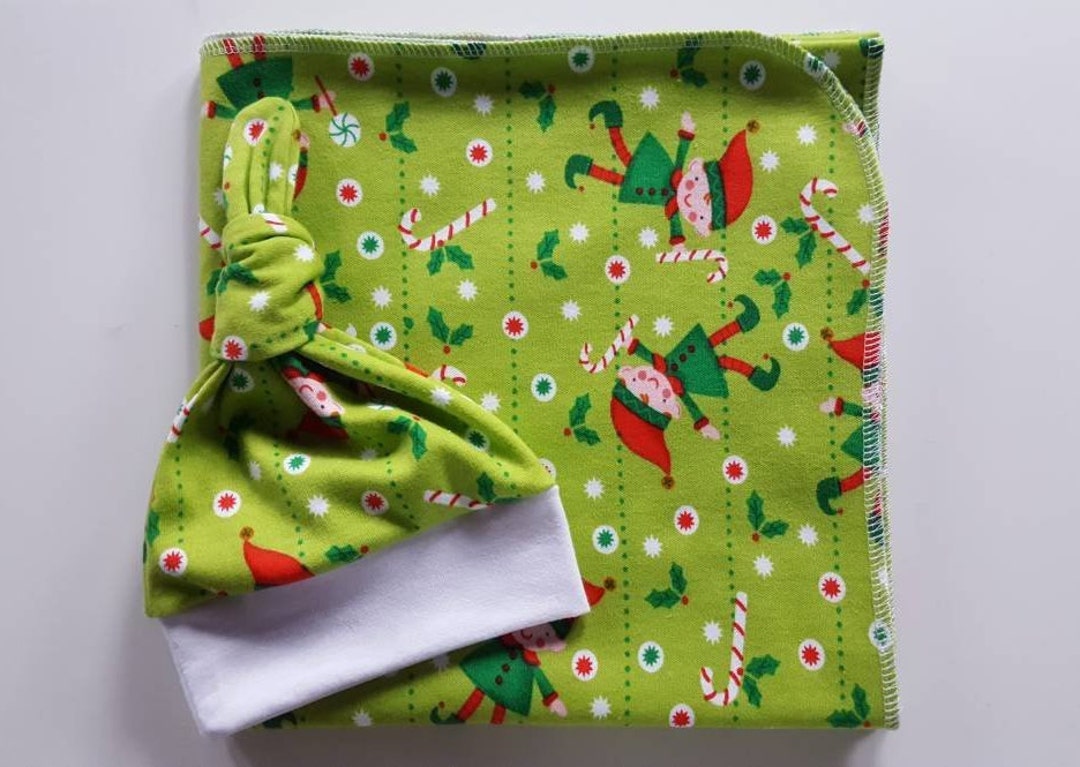 Christmas Newborn Swaddle Blanket & Hat Set. Christmas Swaddle Etsy UK