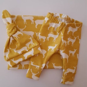 Elk Organic Swaddle & Newborn Hat Set. Boy Take Home Set. Newborn Leggings. Elk Organic Baby Clothes. Baby Shower Gift.  Baby Boy Photo Prop