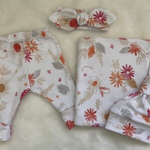 Conjunto de manta envolvente y gorro para recién nacido de otoño. Leggings para recién nacido de otoño. Diadema para recién nacido. Conjuntos para recién nacido de otoño. Regalo para baby shower. Atrezo fotográfico para bebé de otoño.