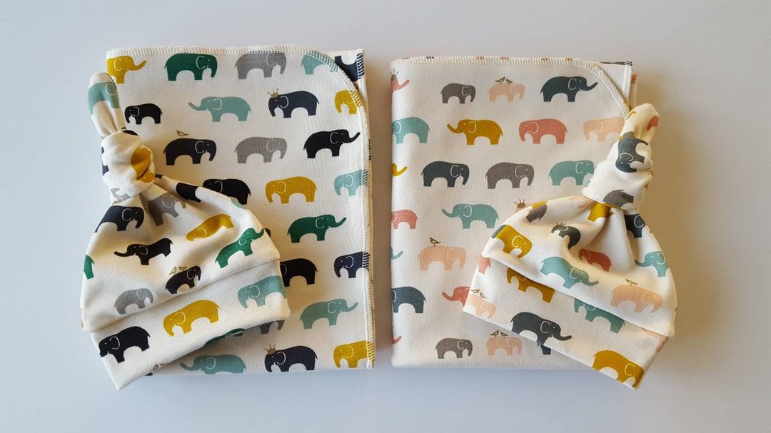 Organic Twins Swaddle Sets. Matching Boy and Girl Blanket and Etsy