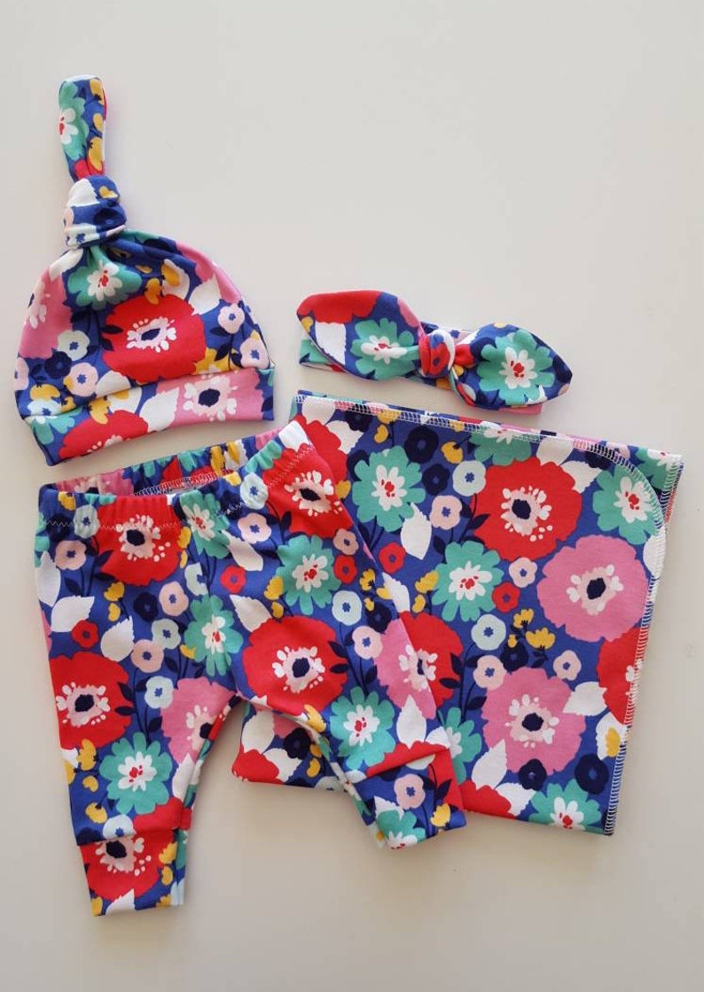 Newborn Leggings Newborn Girl Take Home Clothes Newborn Headband Newborn Hat Newborn Girl Clothes Ready to Ship! Large Swaddle Blanket