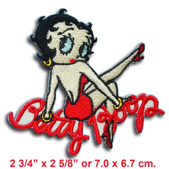4 5//8/"H BETTY BOOP Betty Boop Embroidery Iron On Applique Patch