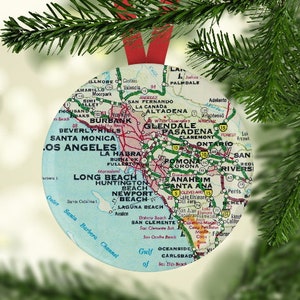Huntington Beach Gift, Huntington Beach Ornament, Huntington Beach Christmas Ornament, Huntington Beach Wedding Favor,