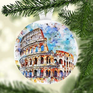Colosseum of Rome Ornament, Colosseum Christmas Ornament, Rome Christmas Ornament, Rome Gift