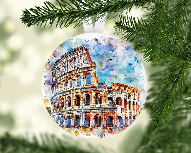 Colosseum of Rome Ornament, Colosseum Christmas Ornament, Rome Christmas Ornament, Rome Gift
