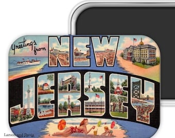New Jersey Magnet, New Jersey Souvenir Magnet, New Jersey Gift, New Jersey Wedding Favor